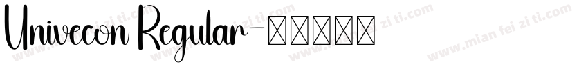 Univecon Regular字体转换